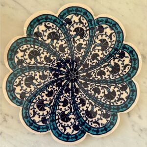 Floral Patterned Ceramic trivet/tile